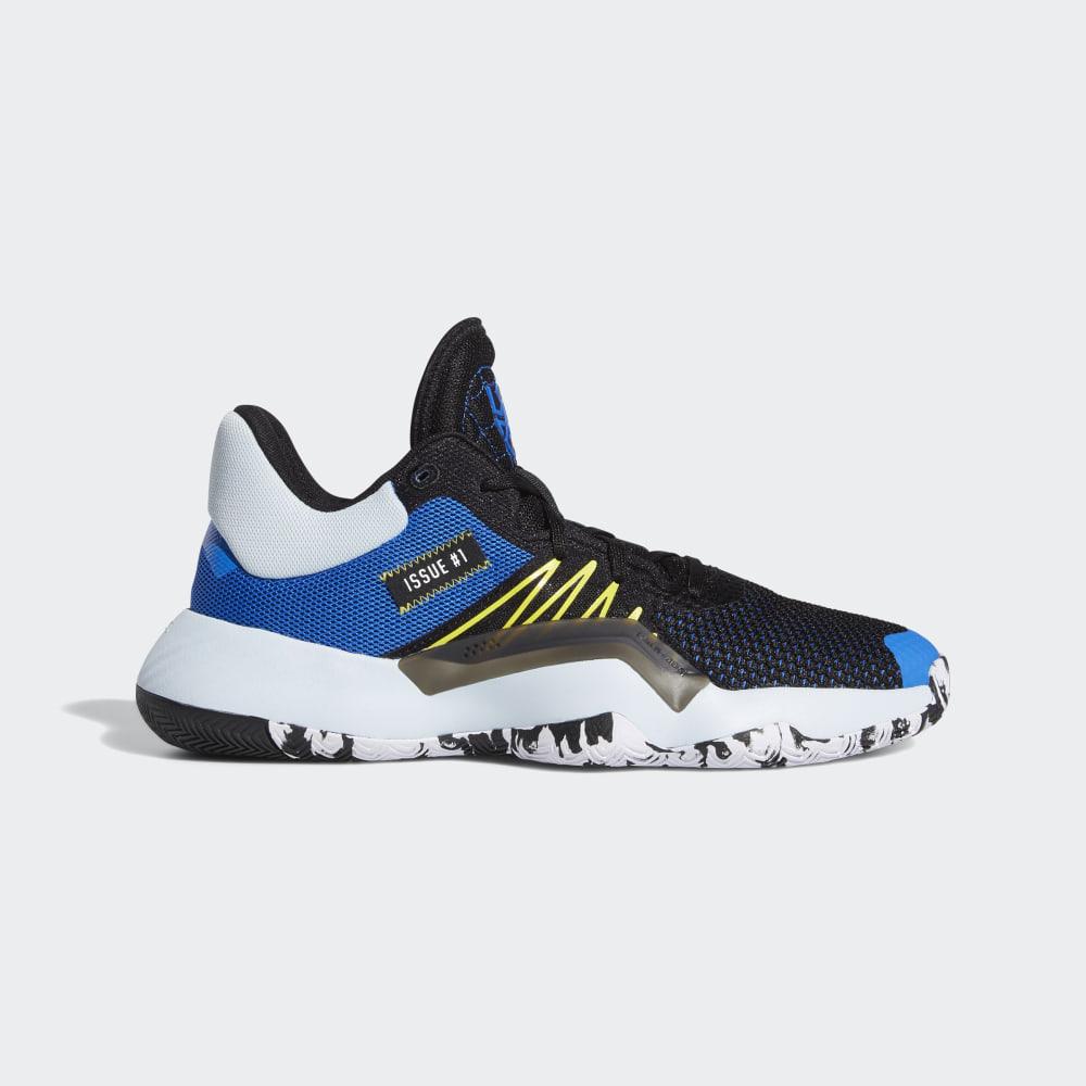 Adidas Men's D.O.N. Issue #1 Basketball Shoes Black/Blue/Yellow Ireland EF9908